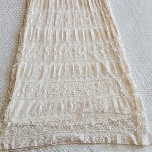 Absolutely gorgeous off white Hippie boho chic Lacey maxi dress Size small - Picture 14 of 16